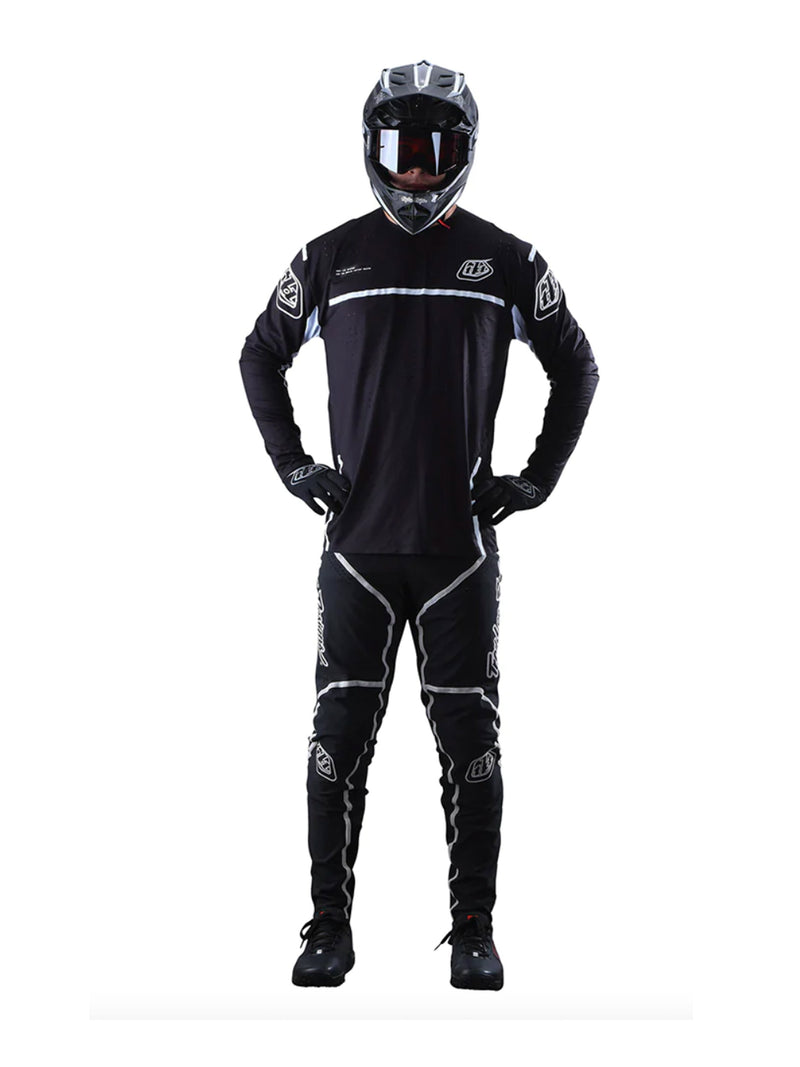 Troy Lee Designs Pantalones De Bicicleta Sprint Ultra Lines Negro / Blanco - Rideshop