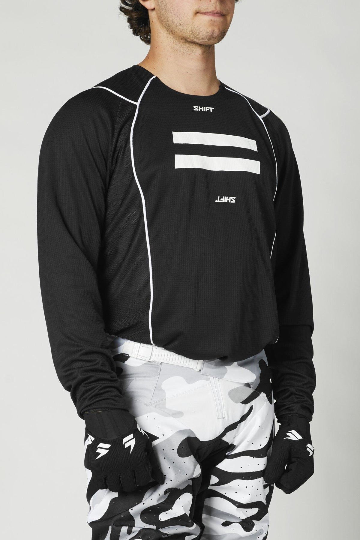 Polera Moto Whit3 Label G.I. Fro Negro Shift - Rideshop