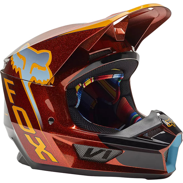 FOX Casco Moto Niño V1 CNTRO Naranjo - Rideshop