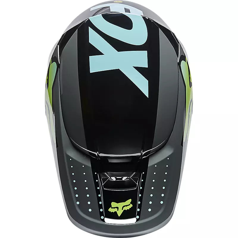 FOX Casco Moto Niño V1 Trice Verde - Rideshop