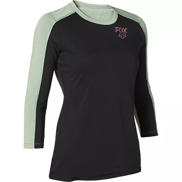 FOX Polera Bicicleta Mujer Ranger Drirelease 3/4 Negro - Rideshop