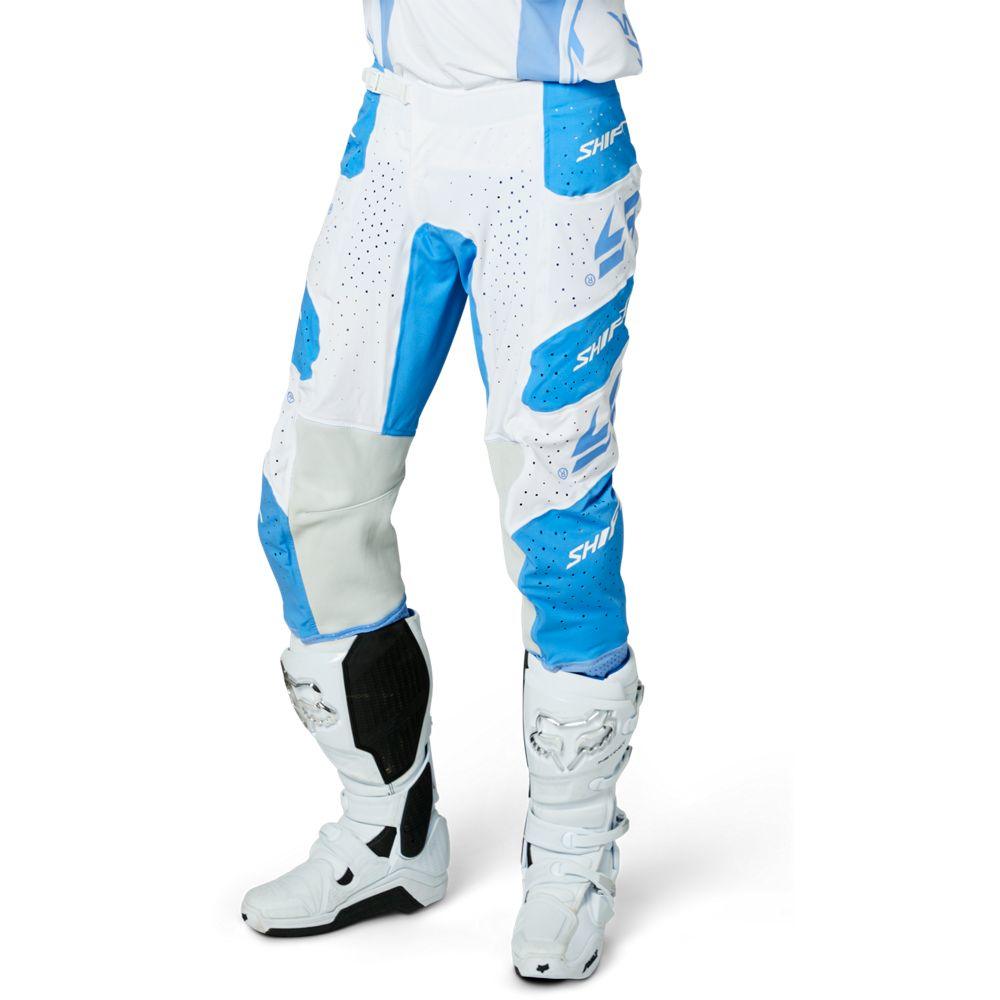 Shift Pantalón Moto Blue Label Nirvana Blanco/Azul - Rideshop