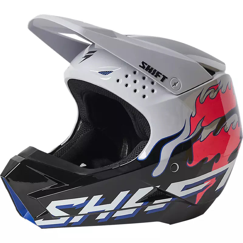 Shift Casco Moto White Label Burntable Gris/Negro - Rideshop