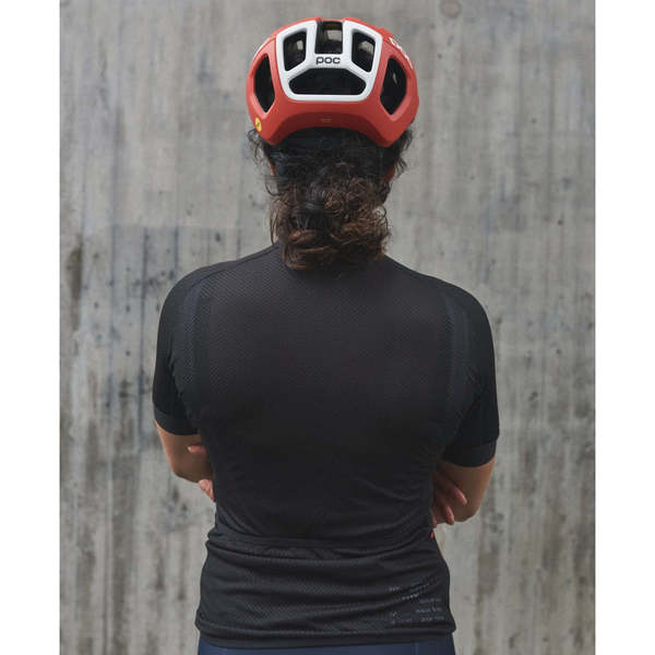 Poc Tricota Mujer Essential Road Logo Jersey Uranium Black - Rideshop