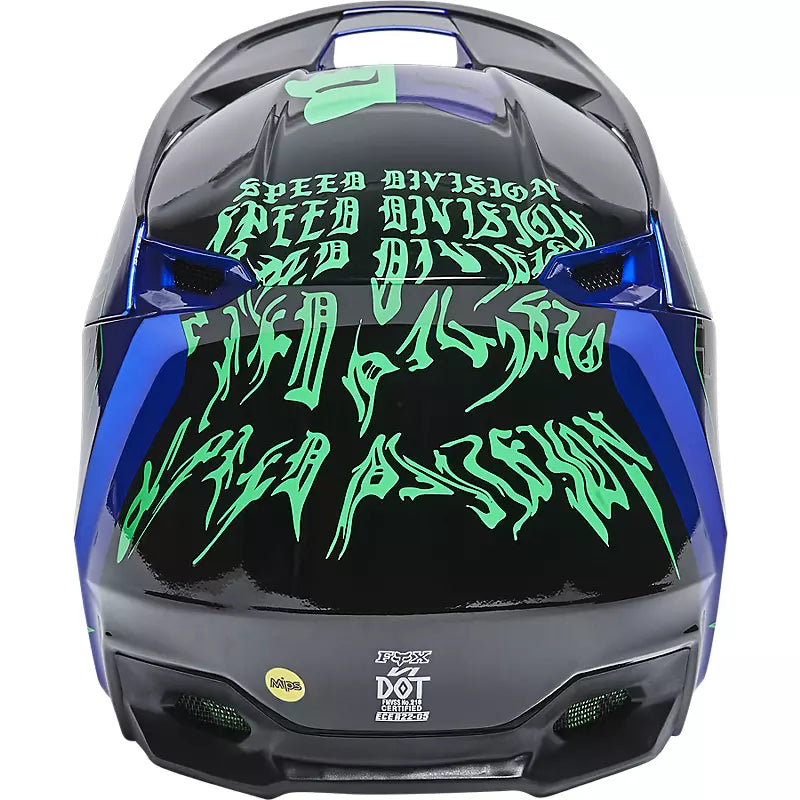 Casco Moto V1 Peril Azul Fox Racing - Rideshop