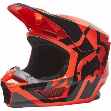 Casco Moto V1 Lux Naranjo Fox Racing - Rideshop