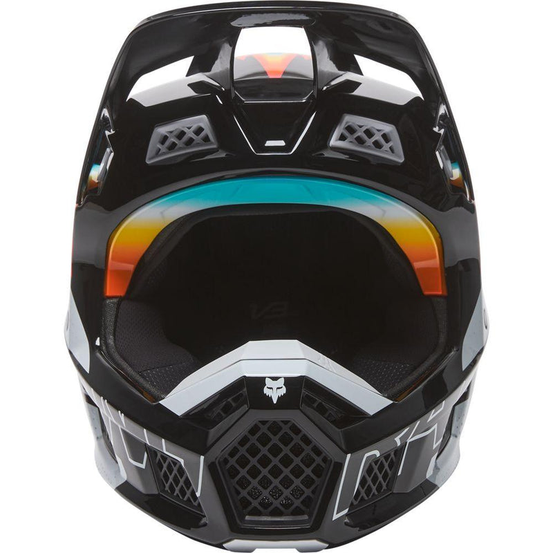 Casco V3 Rs Relm Ece [Blk/Wht] Fox Racing - Rideshop