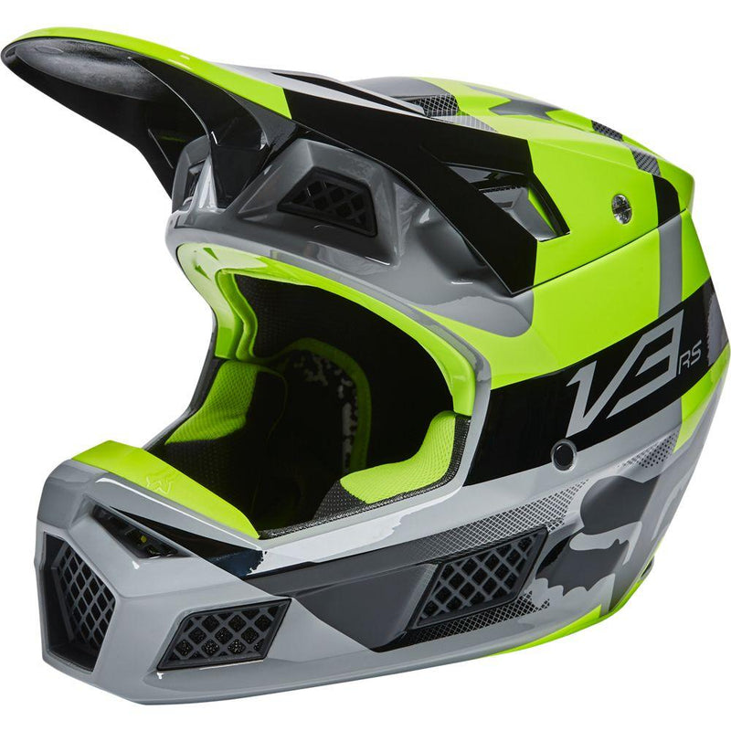 Casco V3 Rs Riet Ece [Flo Ylw] Fox Racing - Rideshop