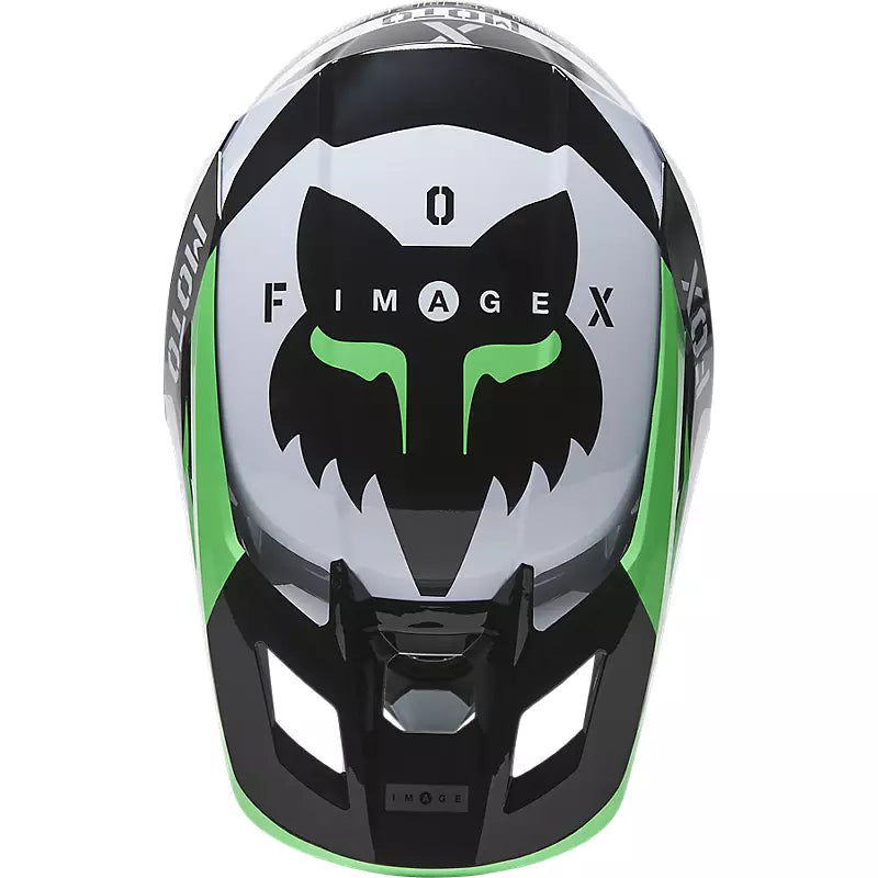 FOX Casco Moto V2 Nobyl Blanco/Negro - Rideshop