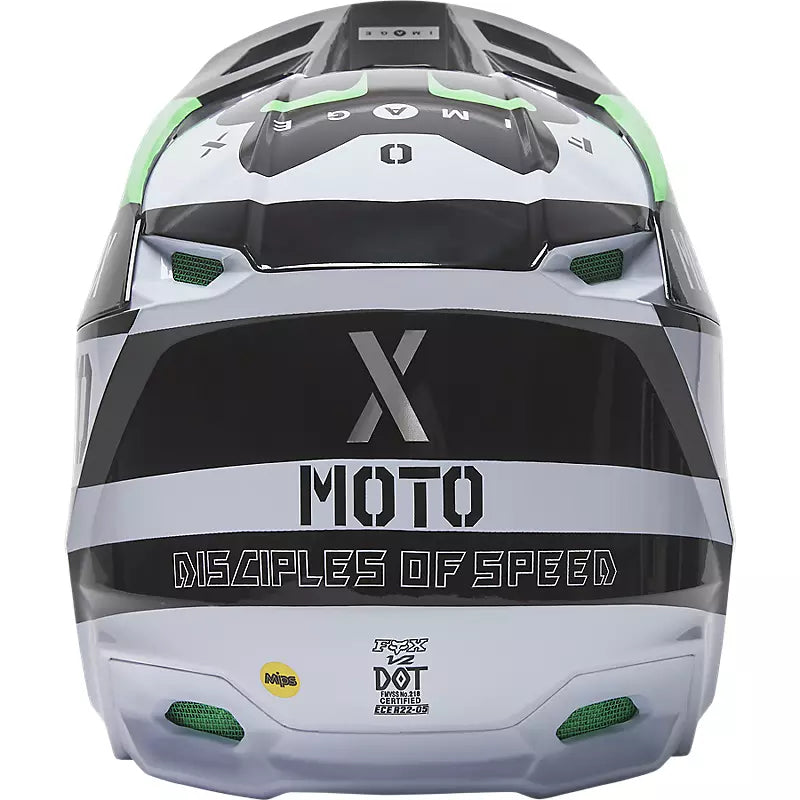 FOX Casco Moto V2 Nobyl Blanco/Negro - Rideshop