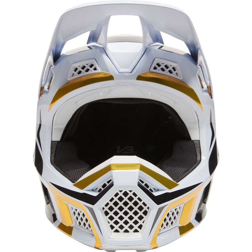 Casco V3 Rs Mirer Ece [Wht/Blk] Fox Racing - Rideshop