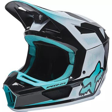 Casco Moto V2 Dier Celeste Fox Racing - Rideshop