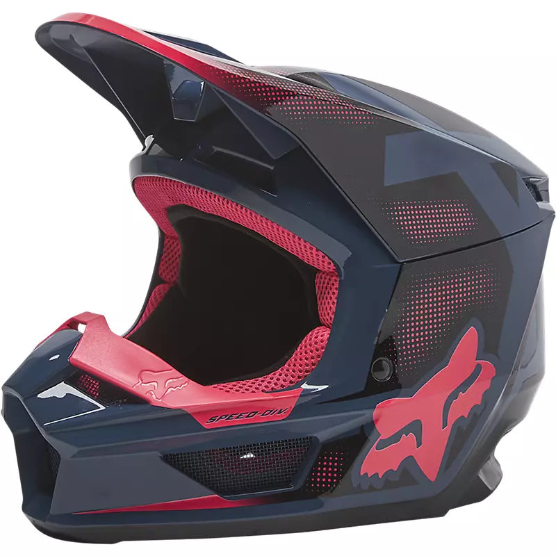 FOX Casco Moto V2 Dier Azul - Rideshop