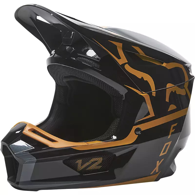 Casco Moto V2 Merz Negro Fox Racing - Rideshop