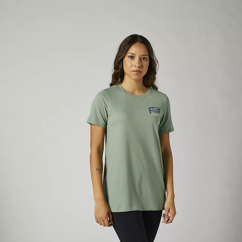 FOX Polera Lifestyle Mujer Pushin Dirt Verde - Rideshop