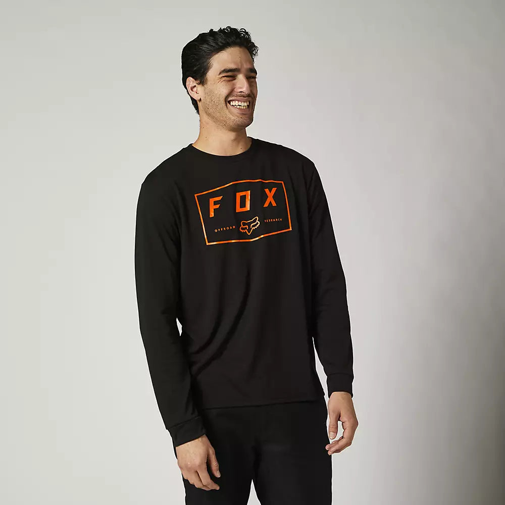 FOX Polera Lifestyle Manga Larga Badger Negro - Rideshop