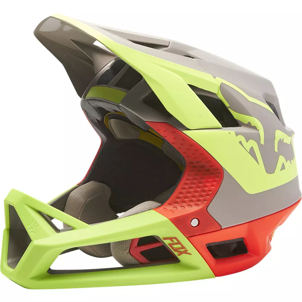 FOX Casco Bicicleta Proframe Tuk Gris/Amarillo/Rojo - Rideshop