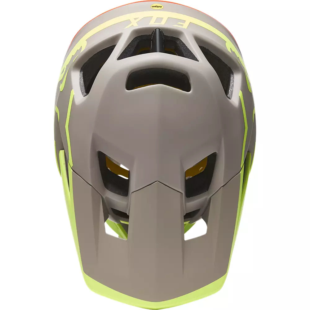 FOX Casco Bicicleta Proframe Tuk Gris/Amarillo/Rojo - Rideshop