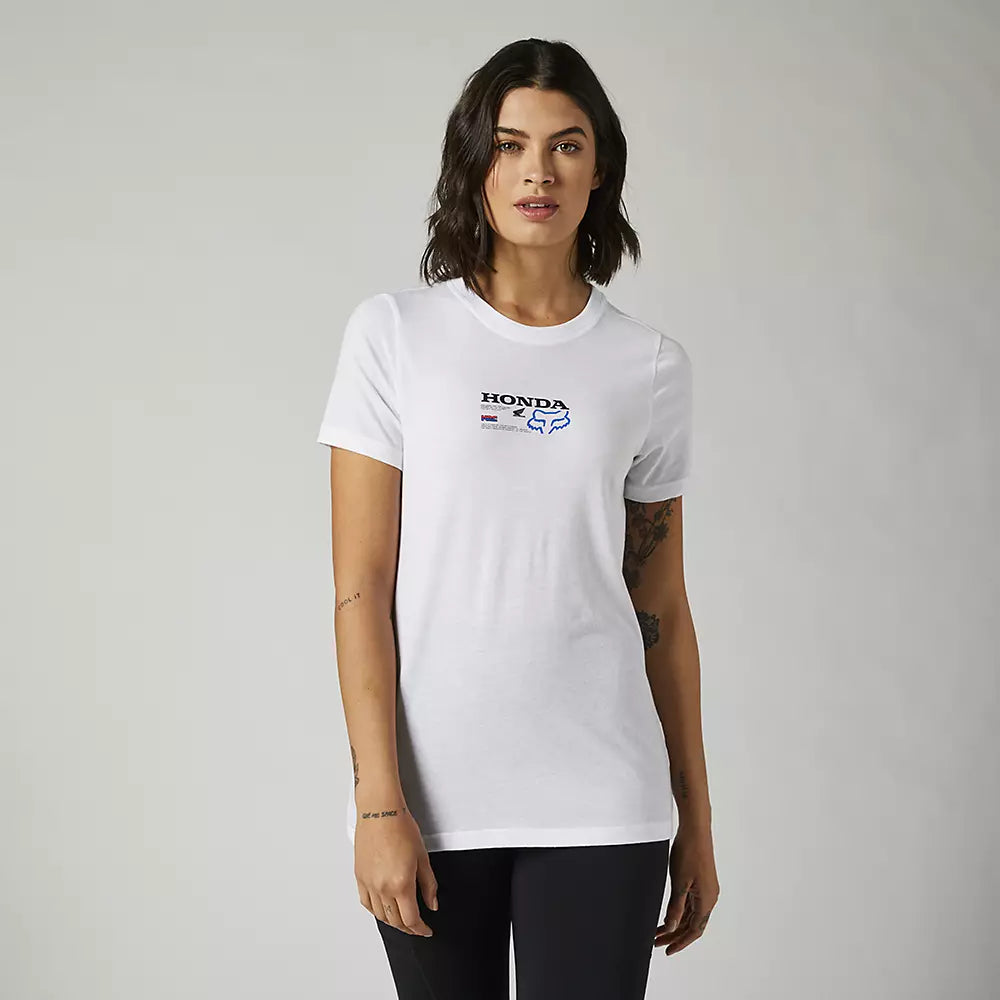 Polera Lifestyle Mujer Honda Blanco Fox Racing - Rideshop