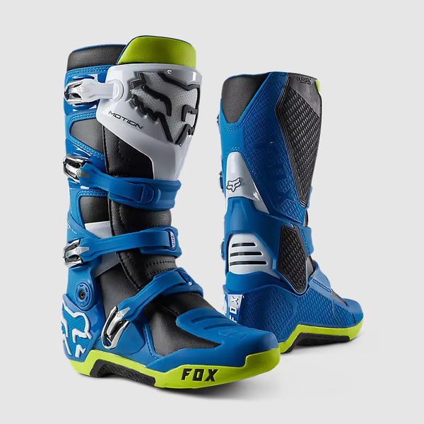 FOX Botas Moto Motion Azul/Amarillo - Rideshop