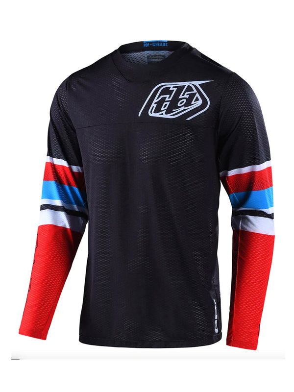 Troy Lee Designs Polera Gp Air Warped Rojo Negro - Rideshop