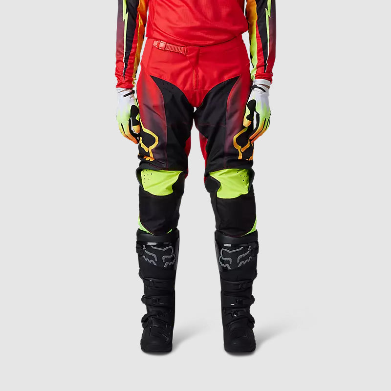 FOX Pantalon Moto 180 Statk Rojo/Negro/Verde - Rideshop