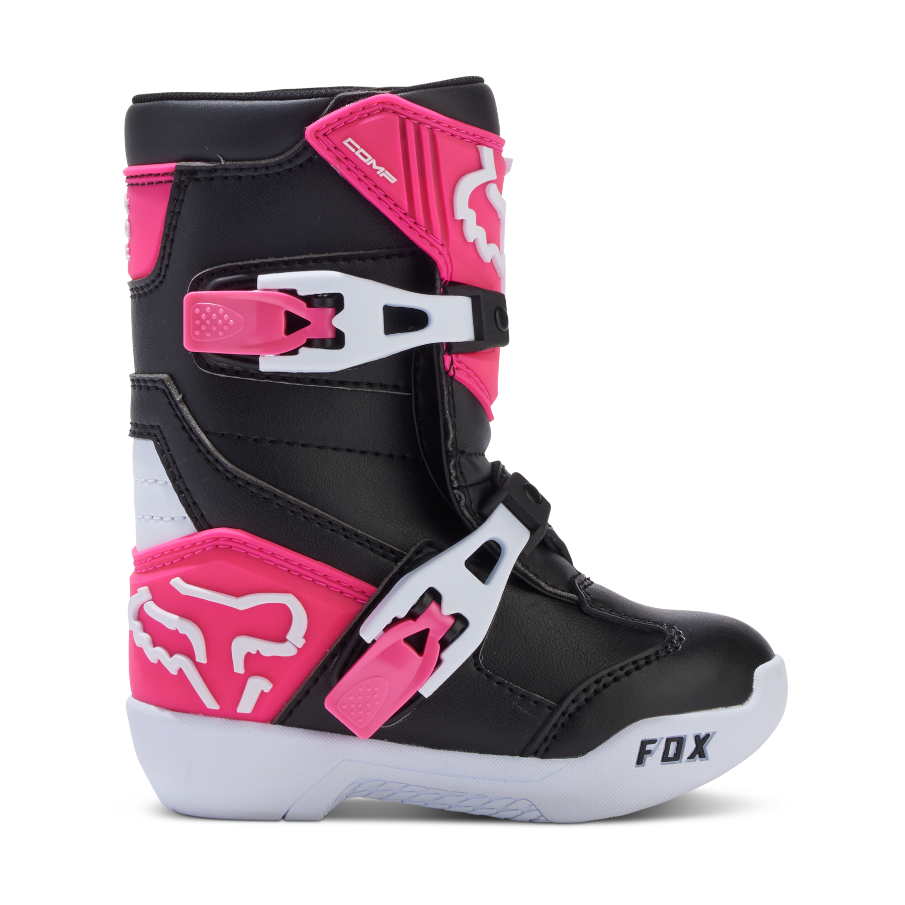 FOX Botas Moto Infantil Comp Negro/Rosado - Rideshop