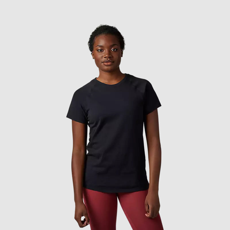 Polera Lifestyle Mujer Level Up Negro Fox - Rideshop