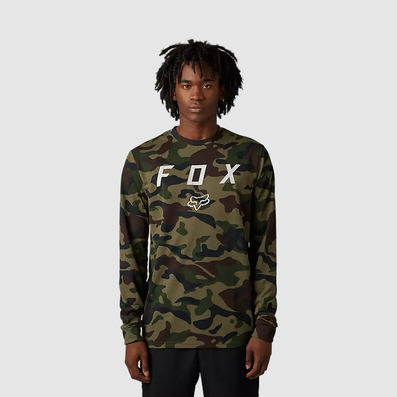 FOX Polera Lifestyle Vzns Manga Larga Camo Verde - Rideshop