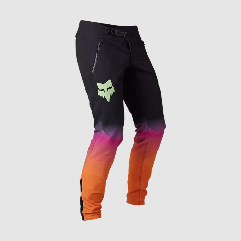 Pantalon Bicicleta Flexair Race Negro/Naranjo Fox - Rideshop