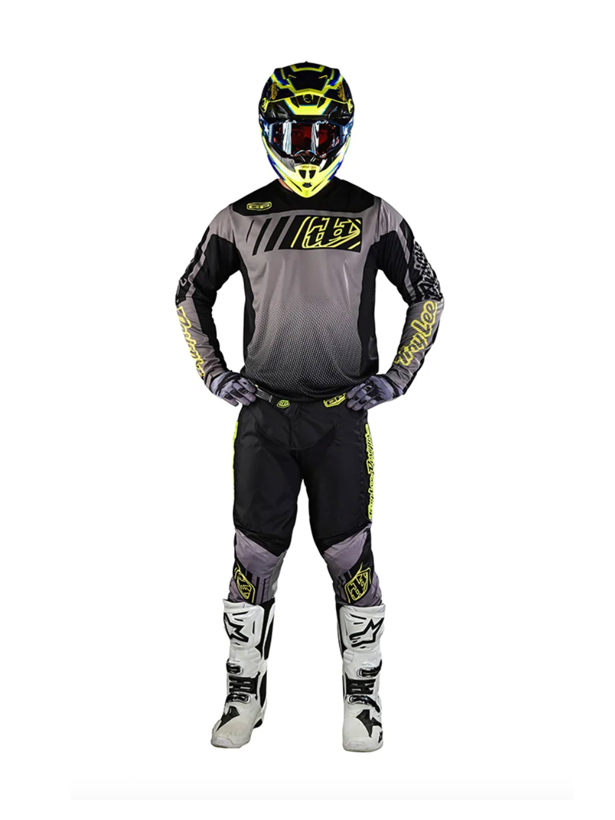 Troy Lee Designs Pantalones de Moto GP Icon Negro / Gris - Rideshop