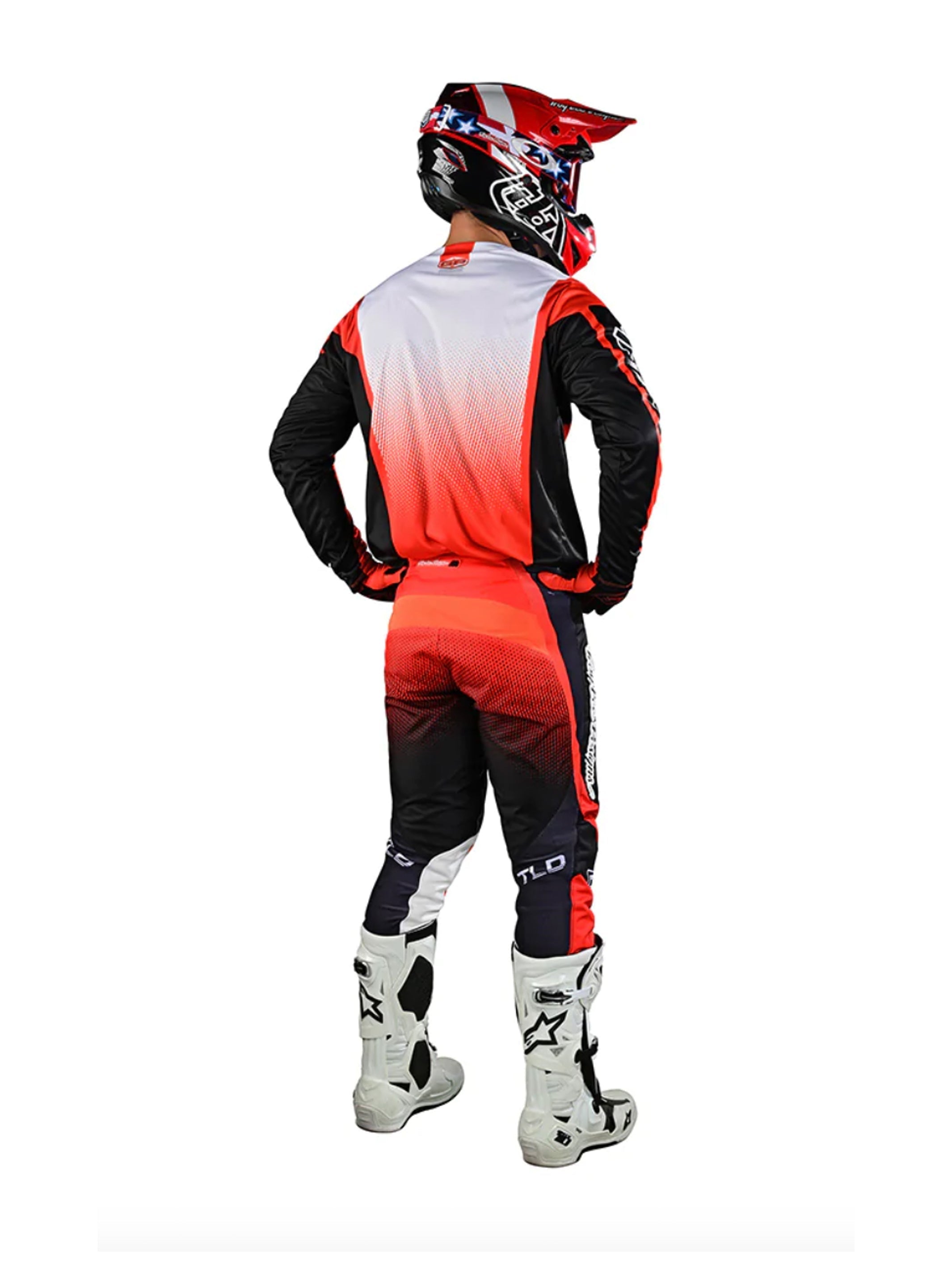 Troy Lee Designs Polera de Moto GP Icon Negro / Naranjo - Rideshop