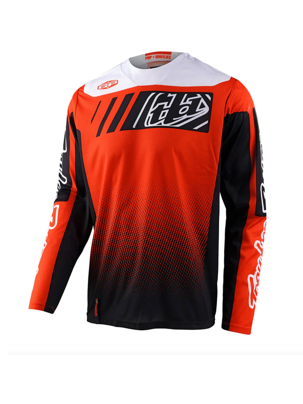 Troy Lee Designs Polera de Moto GP Icon Negro / Naranjo - Rideshop