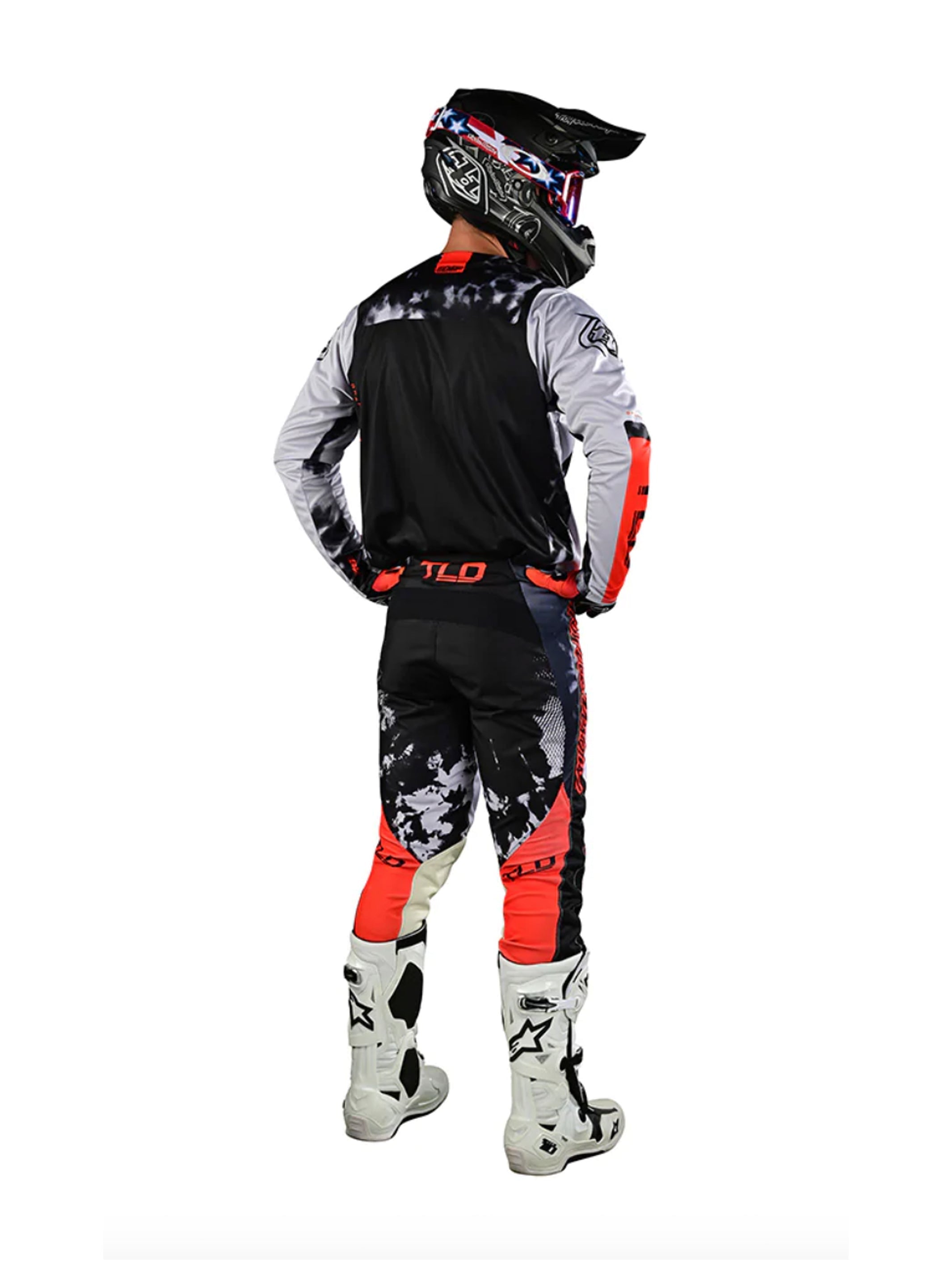 Troy Lee Designs Polera de Moto GP Astro Gris / Naranjo - Rideshop