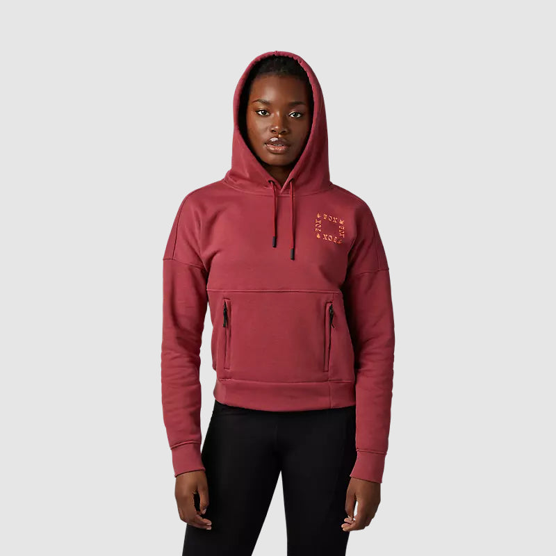 FOX Poleron Lifestyle Mujer Hinkley DWR con Capucha Rojo - Rideshop