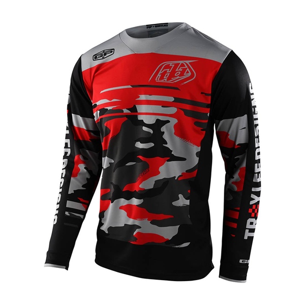 Troy Lee Designs Polera de Moto Gp Formula Negro/Rojo-Rideshop