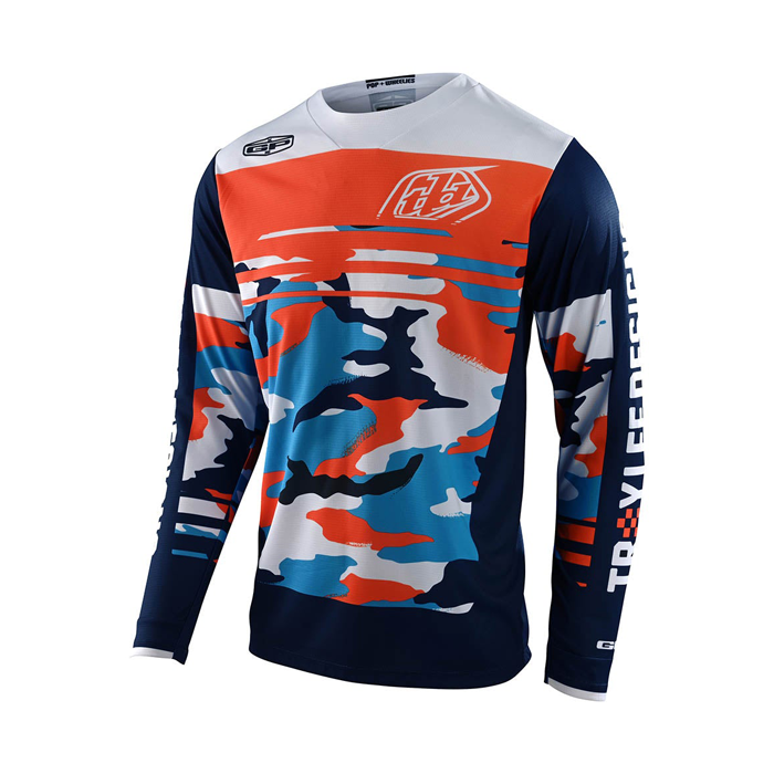 Troy Lee Designs Polera de Moto Gp Formula Azul/Naranjo - Rideshop