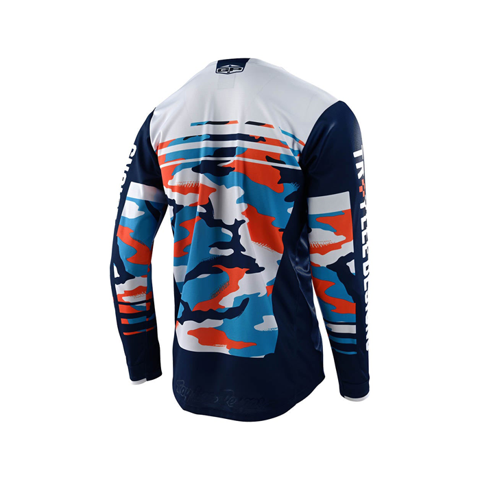 Troy Lee Designs Polera de Moto Gp Formula Azul/Naranjo - Rideshop