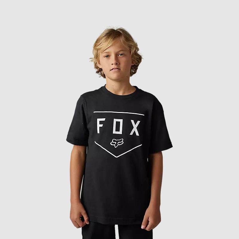 Polera Lifestyle Niño Shield Negro Fox - Rideshop