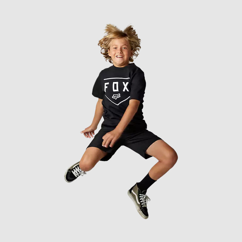 Polera Lifestyle Niño Shield Negro Fox - Rideshop