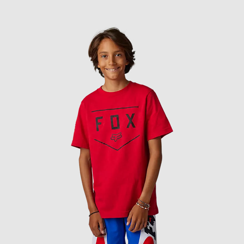 Polera Lifestyle Niño Shield Rojo Fox - Rideshop