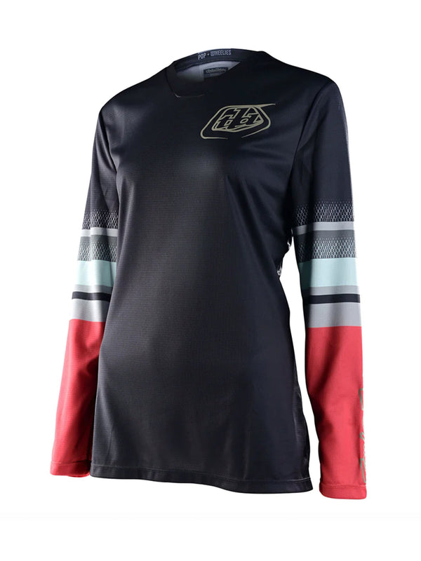 Troy Lee Designs Polera De Mujer GP Warped Gris - Rideshop