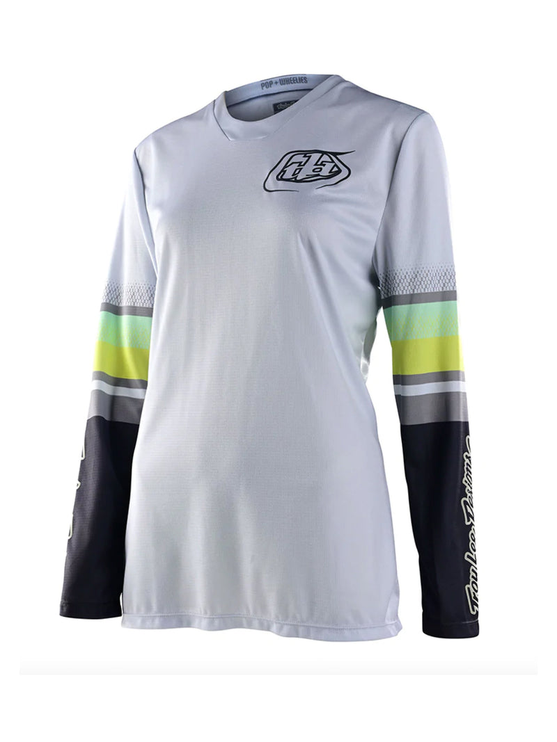 Troy Lee Designs Polera De Mujer GP Warped Blanca - Rideshop