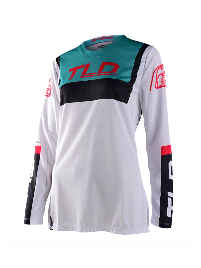 Troy Lee Designs Polera De Mujer GP Brazen Blanca - Rideshop