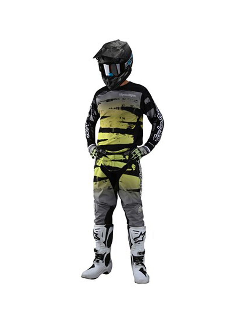 Troy Lee Designs Polera De Niños GP Brushed Negra Verde - Rideshop