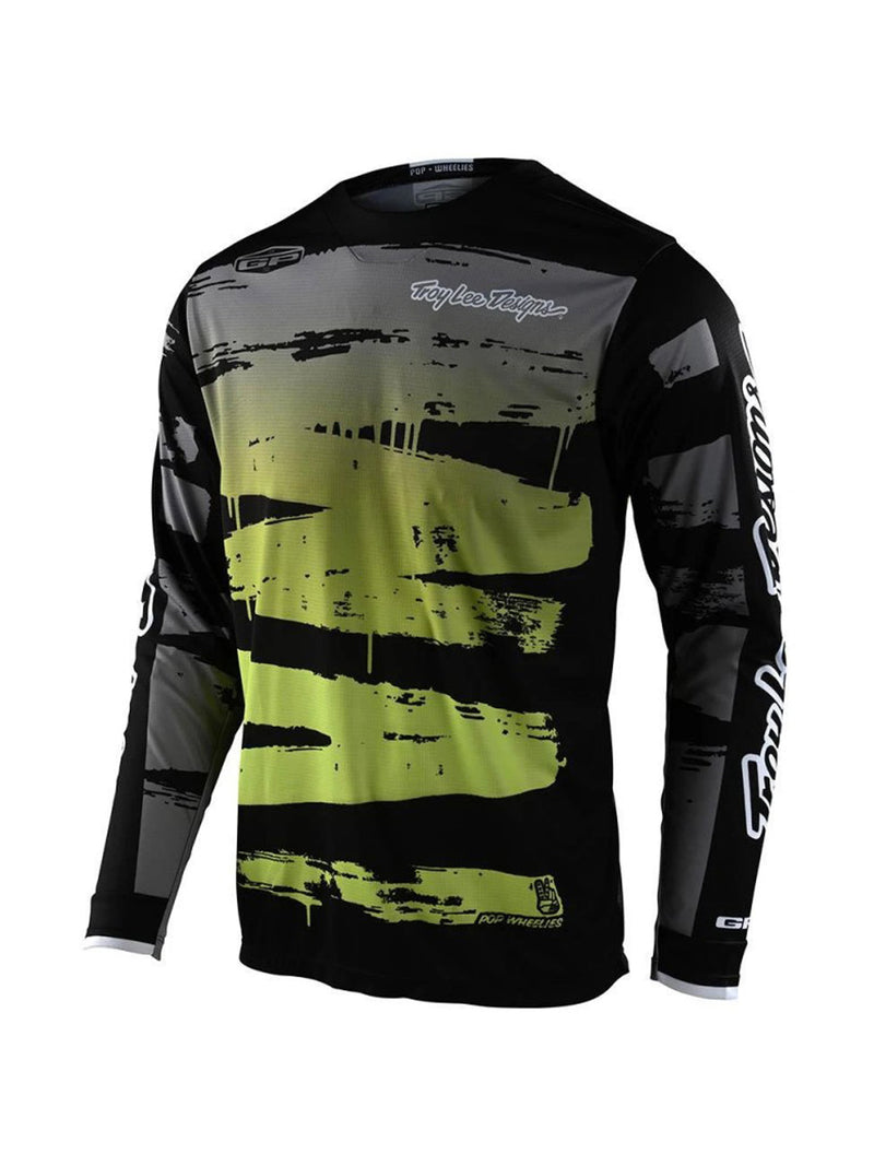 Troy Lee Designs Polera De Niños GP Brushed Negra Verde - Rideshop