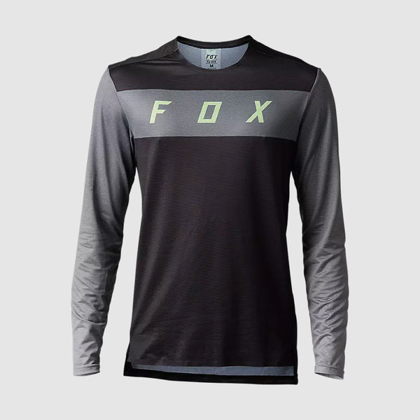 Polera Bicicleta Flexair Arcadia Manga Larga Negro Fox - Rideshop