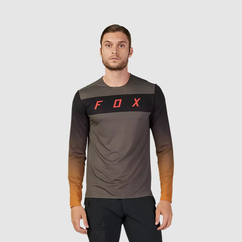 Polera Bicicleta Flexair Arcadia Manga Larga Cafe Fox - Rideshop