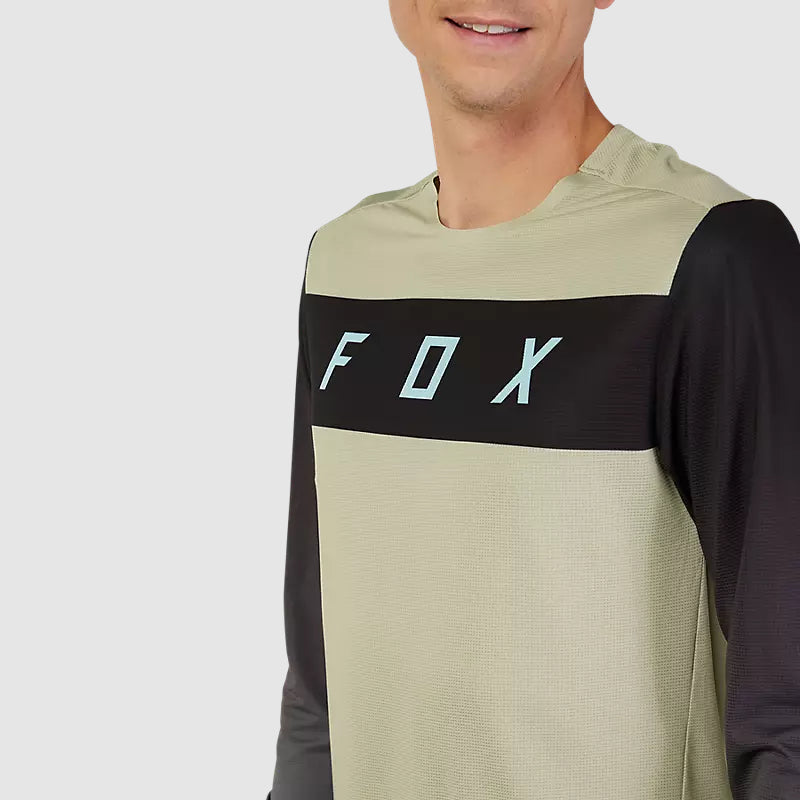 Polera Bicicleta Flexair Arcadia Manga Larga Crema Fox - Rideshop