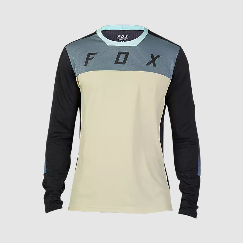 Polera Bicicleta Defend Cekt Manga Larga Crema Fox - Rideshop